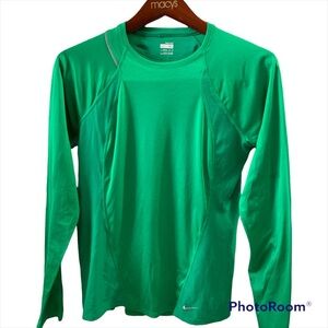Nike Dri fit Long sleeves shirt Green Size Medium